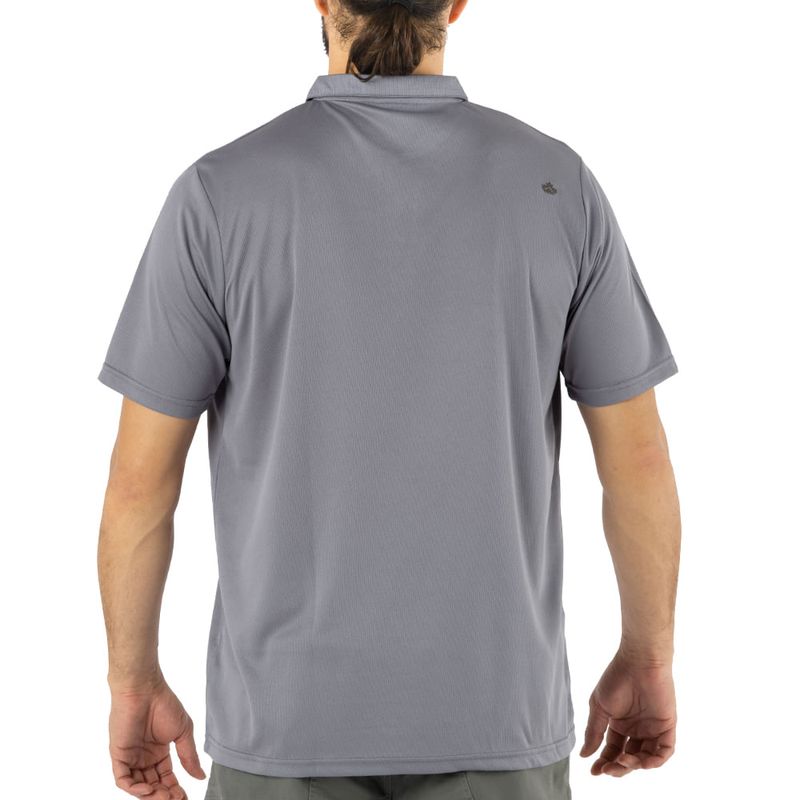 Polera Quebec Cooldry Manga Corta Gris