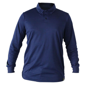 Polera Quebec Cooldry Manga Larga Azul