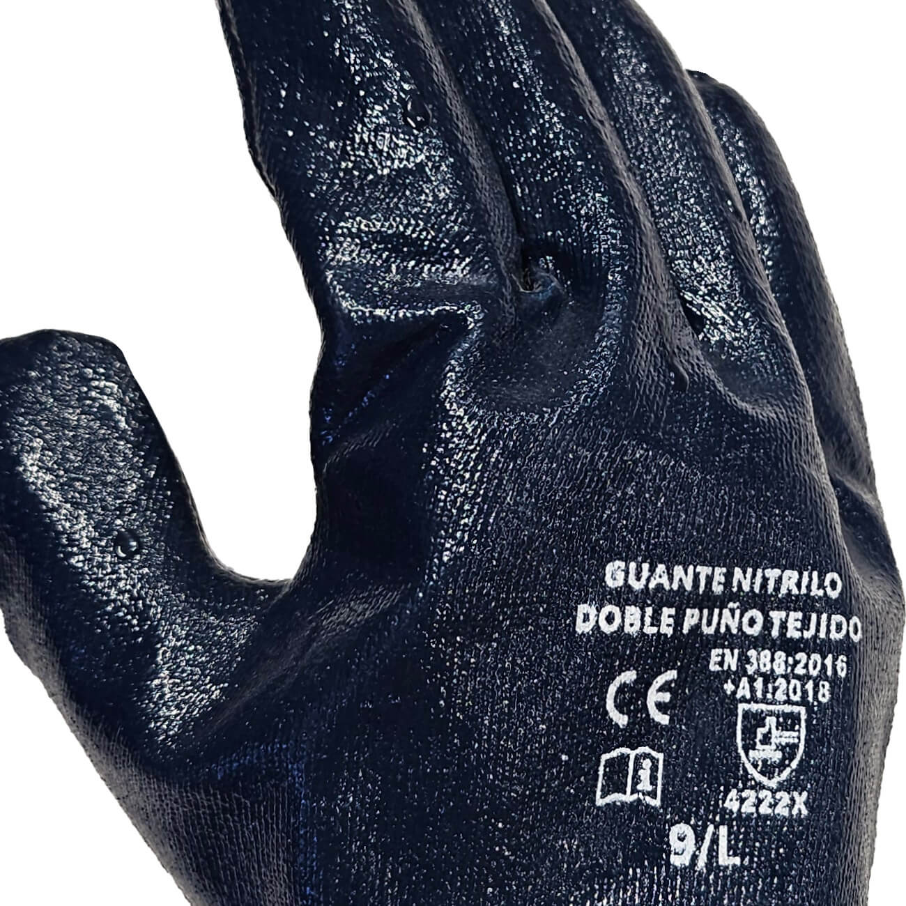 Guantes de Seguridad Nitrilo Puño Tejido GreenWay