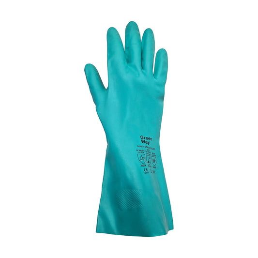 Guante de Nitrilo Flocado de 14” Greenway