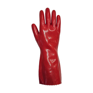Guante de PVC Liso Rojo GreenWay