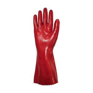 Guante de PVC Liso Rojo GreenWay