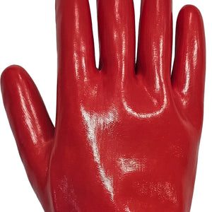 Guante de PVC Liso Rojo GreenWay