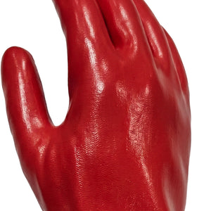 Guante de PVC Liso Rojo GreenWay