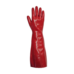 Guante de PVC Liso Rojo GreenWay