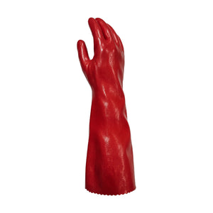 Guante de PVC Liso Rojo GreenWay