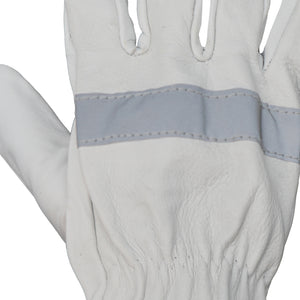 Guantes de Seguridad Cabritilla Cinta Reflectante Sin Forro GreenWay