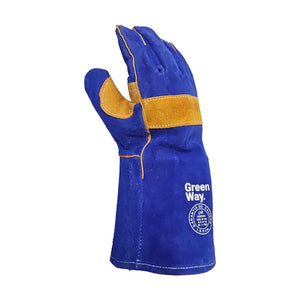 Guantes de Seguridad Soldador Hilo Kevlar Azul GreenWay