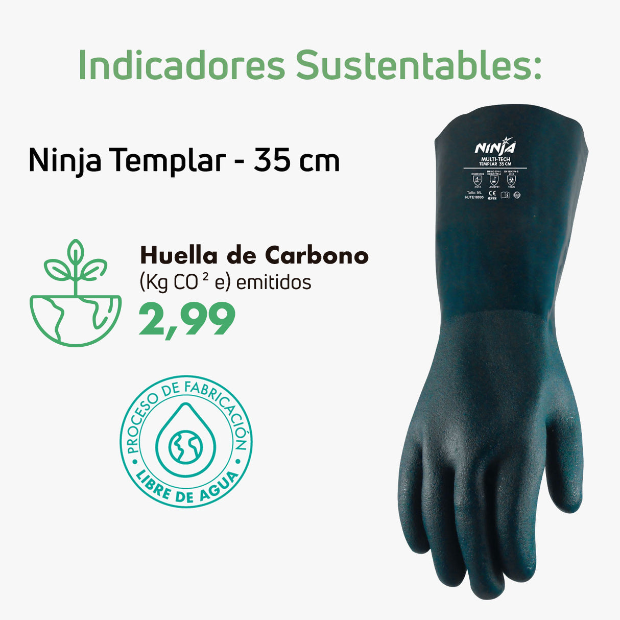 Guantes Ninja Templar (35 y 45 cm)