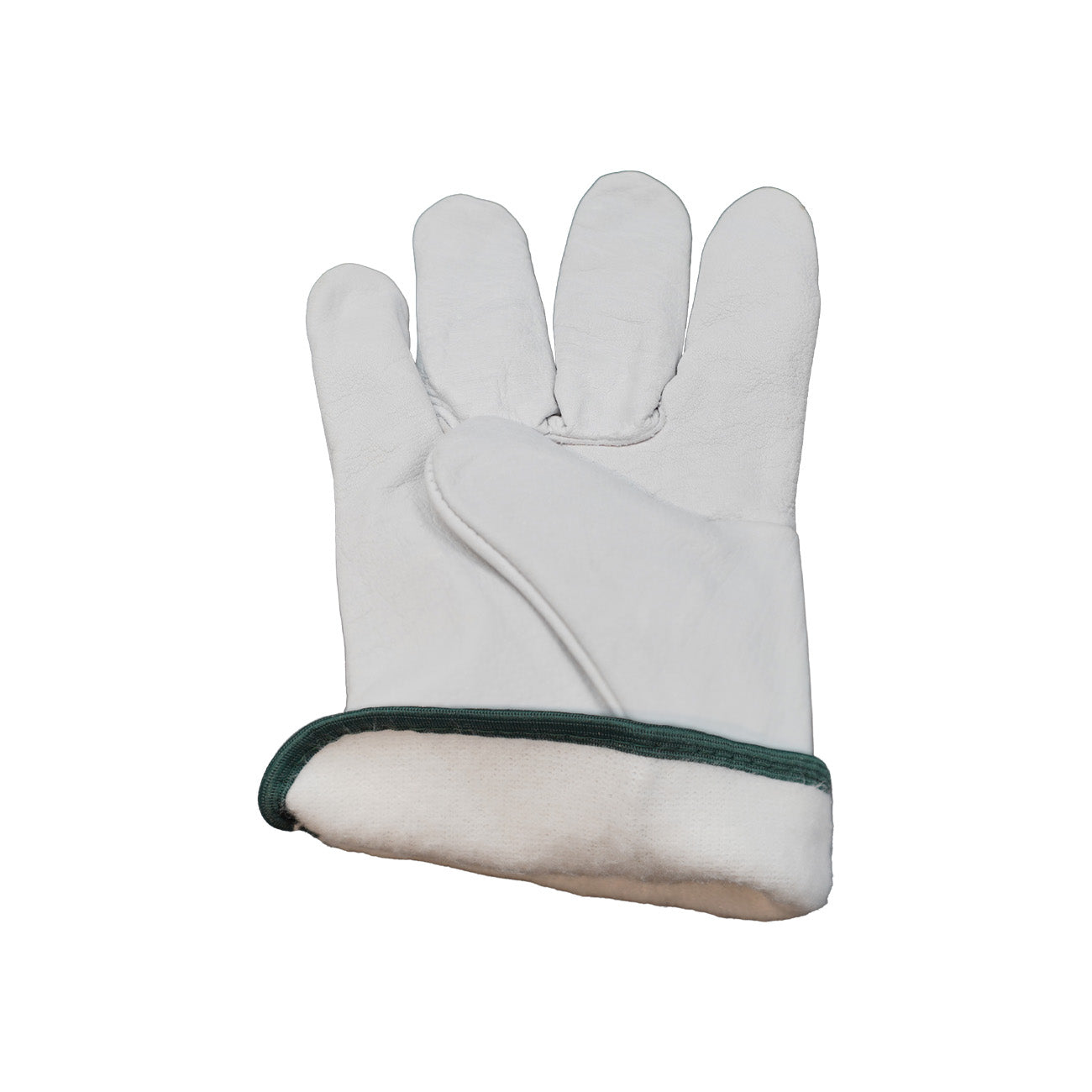 Guantes de Cabritilla Con Forro Ribete Verde GreenWay