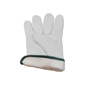 Guantes de Cabritilla Con Forro Ribete Verde GreenWay