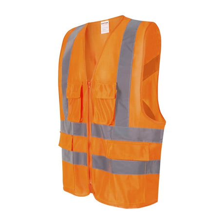 Chaleco Exoset Reflectante Supervisor Naranjo Fluor