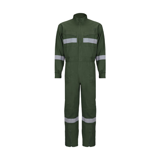 Buzo Black Wolf Piloto Poplin con Cinta Reflectante Verde