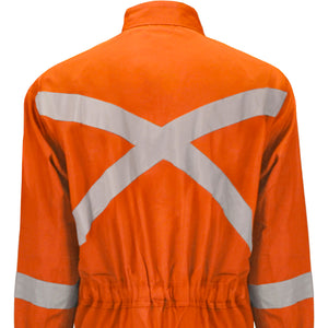 Buzo Black Wolf Piloto Poplin con Cinta Reflectante Naranjo
