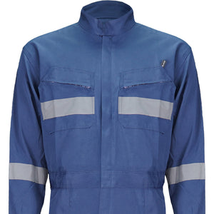 Buzo Black Wolf Piloto Poplin con Cinta Reflectante Azul