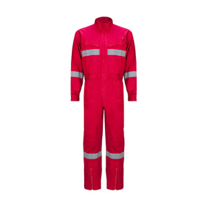 Buzo Black Wolf Piloto Poplin con Cinta Reflectante Rojo