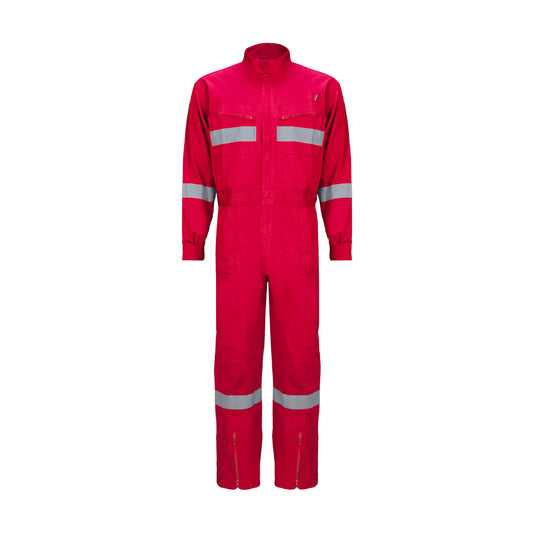 Buzo Black Wolf Piloto Poplin con Cinta Reflectante Rojo