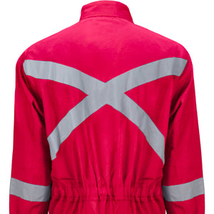 Buzo Black Wolf Piloto Poplin con Cinta Reflectante Rojo