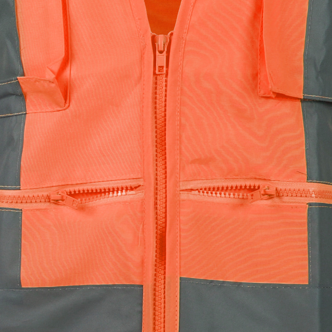 Chaleco Geólogo Black Wolf Poplin Cinta 360° Naranjo Fluor