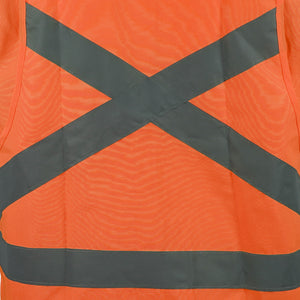 Chaleco Geólogo Black Wolf Poplin Cinta 360° Naranjo Fluor