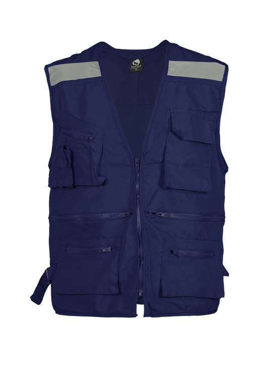 Chaleco Black Wolf Geo Poplin Azul Con Reflectante