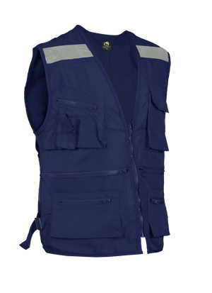 Chaleco Black Wolf Geo Poplin Azul Con Reflectante