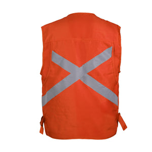 Chaleco de seguridad Black Wolf Geologo Poplin con Reflectante Naranjo