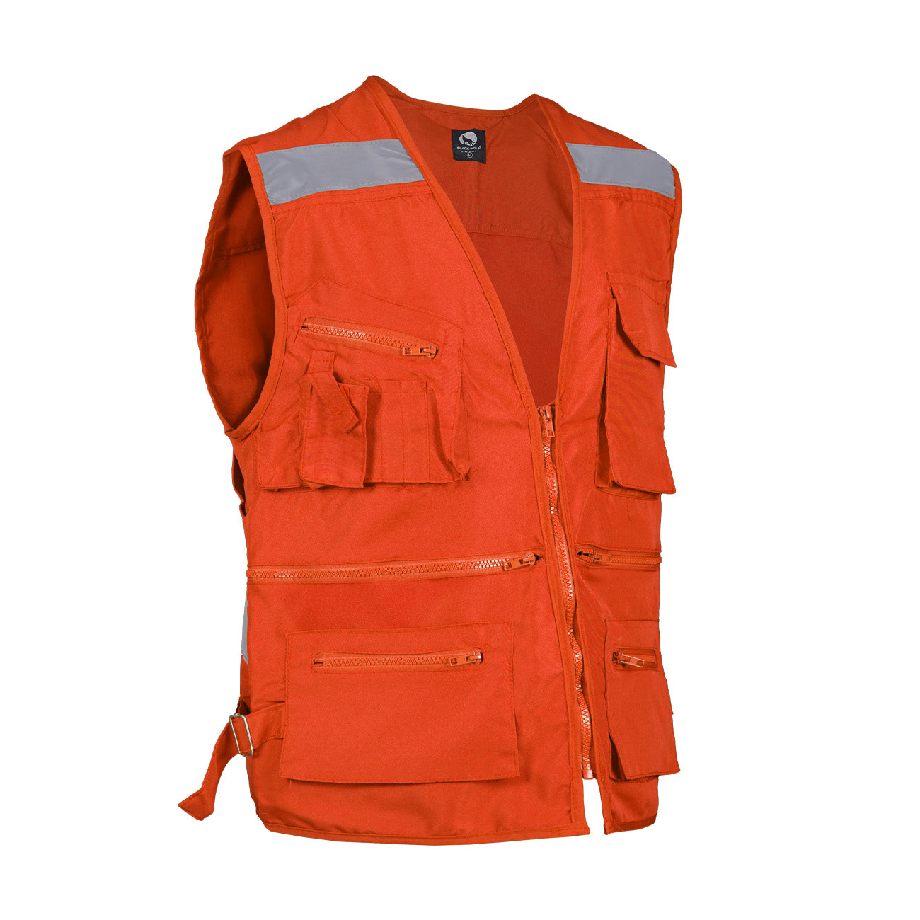 Chaleco de seguridad Black Wolf Geologo Poplin con Reflectante Naranjo