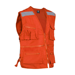 Chaleco de seguridad Black Wolf Geologo Poplin con Reflectante Naranjo