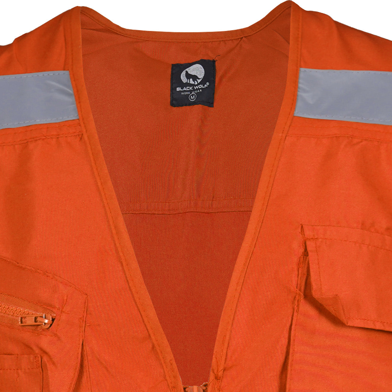 Chaleco de seguridad Black Wolf Geologo Poplin con Reflectante Naranjo