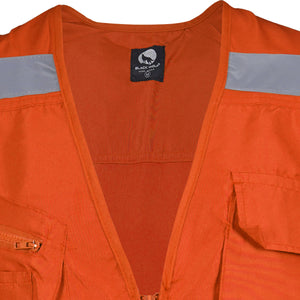 Chaleco de seguridad Black Wolf Geologo Poplin con Reflectante Naranjo