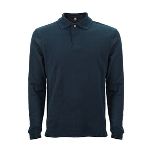 Polera Black Wolf Pique Manga Larga Bw Azul