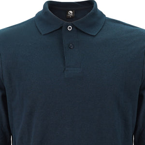 Polera Black Wolf Pique Manga Larga Bw Azul