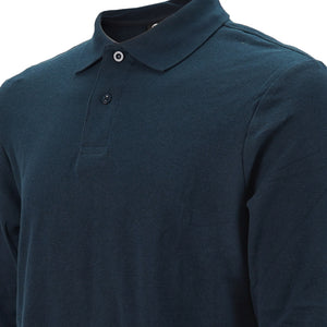 Polera Black Wolf Pique Manga Larga Bw Azul