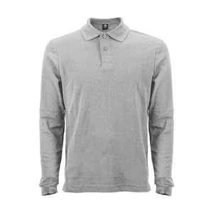 Polera Black Wolf Pique Manga Larga Bw Gris