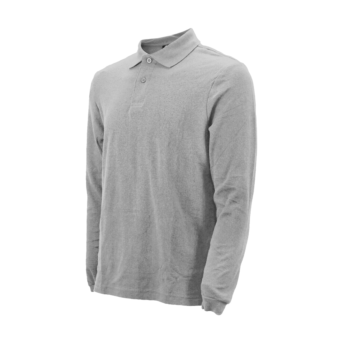 Polera Black Wolf Pique Manga Larga Bw Gris