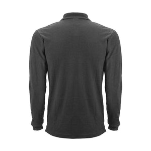 Polera Black Wolf Pique Manga Larga Bw Gris