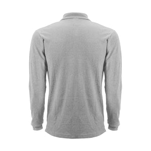 Polera Black Wolf Pique Manga Larga Bw Gris