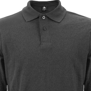 Polera Black Wolf Pique Manga Larga Bw Gris