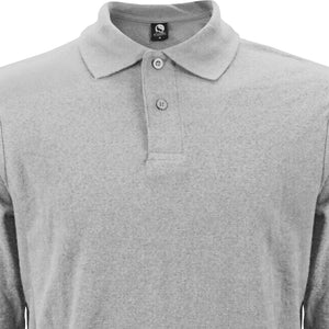 Polera Black Wolf Pique Manga Larga Bw Gris