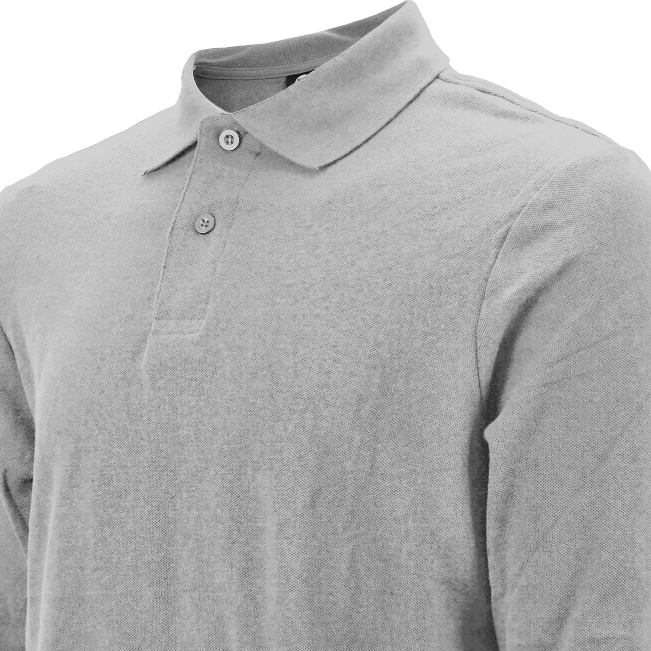 Polera Black Wolf Pique Manga Larga Bw Gris