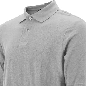 Polera Black Wolf Pique Manga Larga Bw Gris