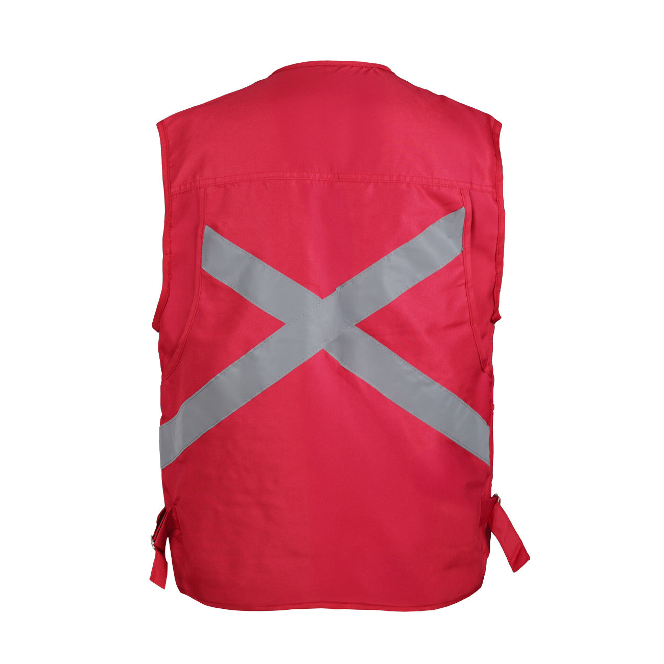 Chaleco de seguridad Black Wolf Geologo Poplin con Reflectante Rojo