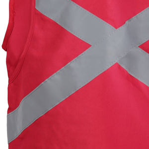 Chaleco de seguridad Black Wolf Geologo Poplin con Reflectante Rojo