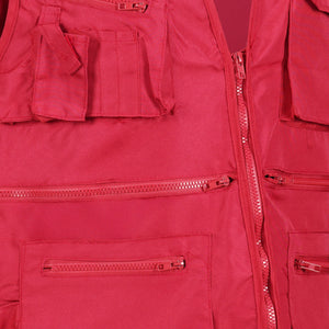 Chaleco de seguridad Black Wolf Geologo Poplin con Reflectante Rojo