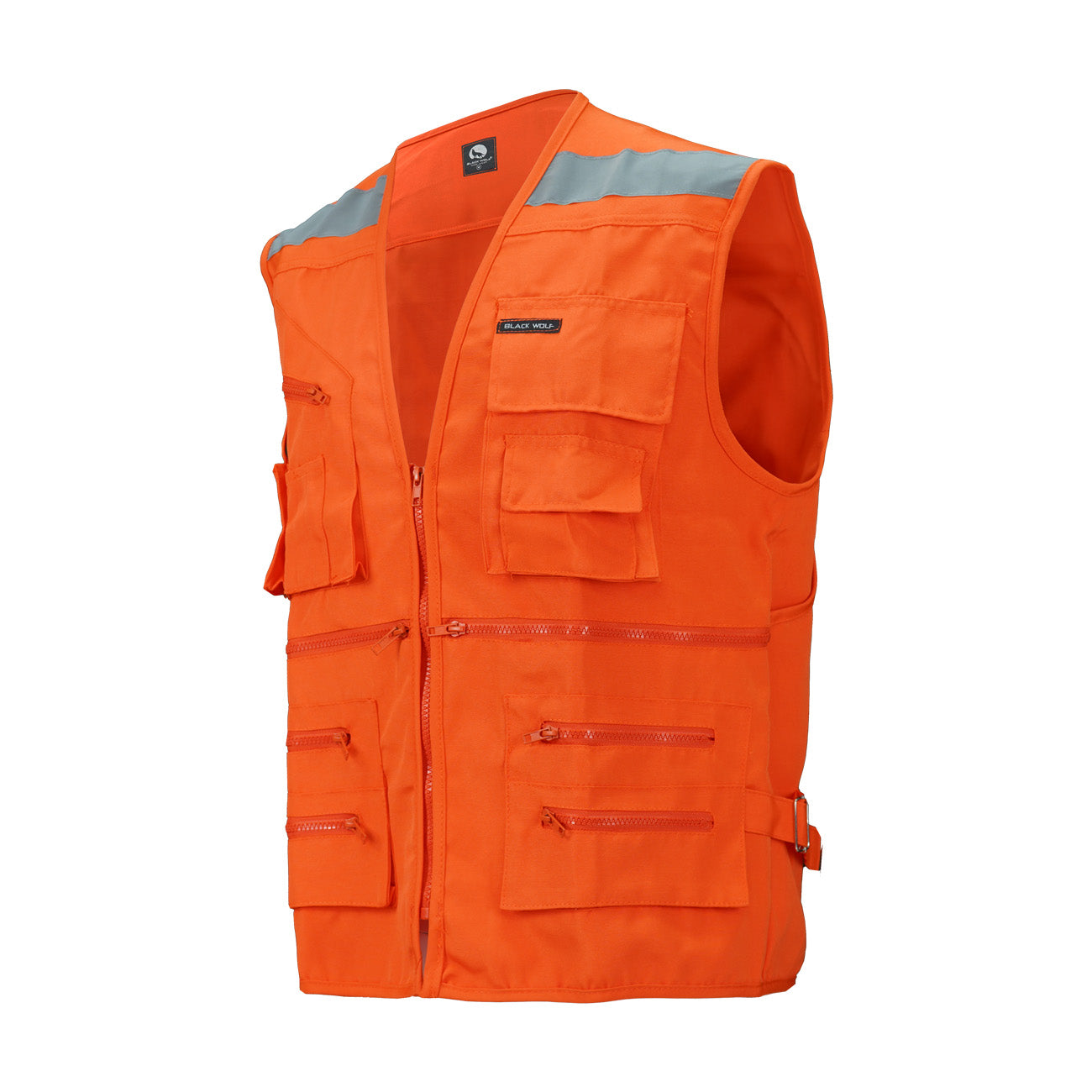 CIVILIZED Transeform Coverd Vest size：1 Chaleco de seguridad Black Wolf Geo Canvas con Reflectante – Apro