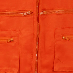 Chaleco Geólogo Black Wolf Gabardina con Reflectante Naranjo