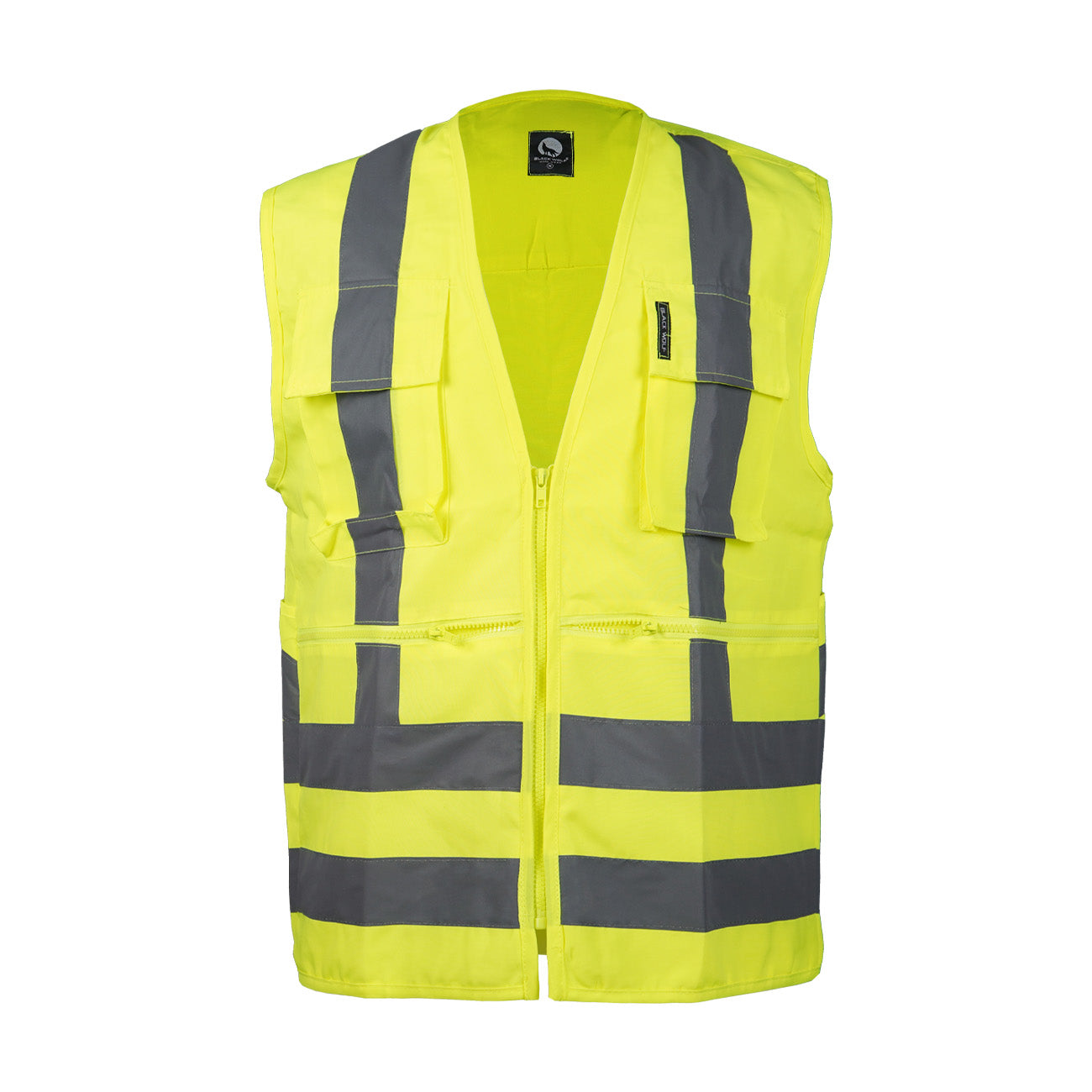 Chaleco Black Wolf Geo Poplin Cinta 360° Amarillo Fluor