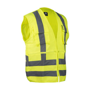 Chaleco Black Wolf Geo Poplin Cinta 360° Amarillo Fluor