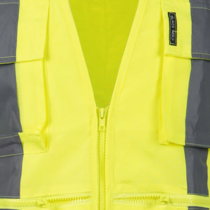 Chaleco Black Wolf Geo Poplin Cinta 360° Amarillo Fluor